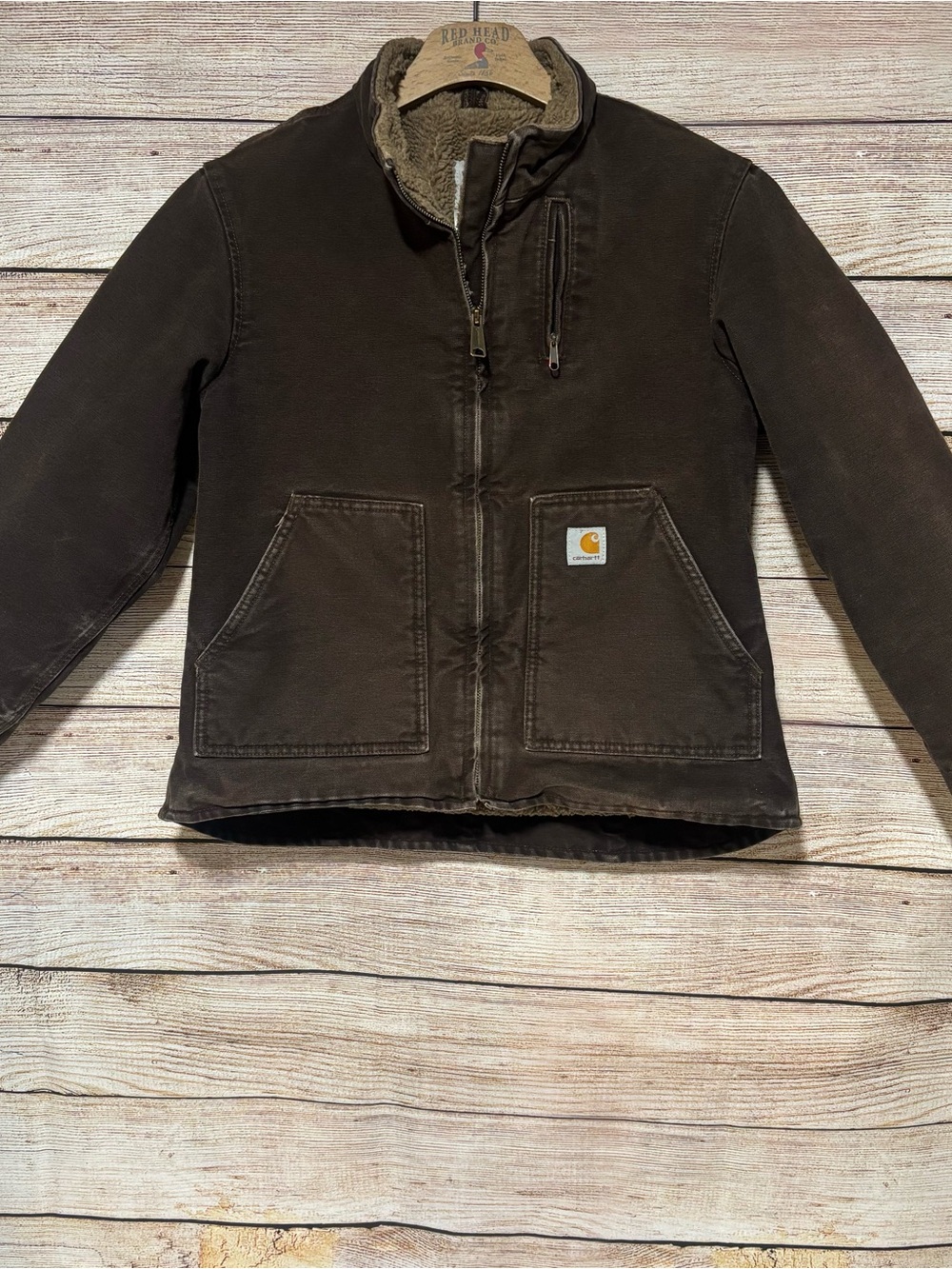 Vintage Y2K Carhartt WOMENS Medium WJ022 DKB brown jacket